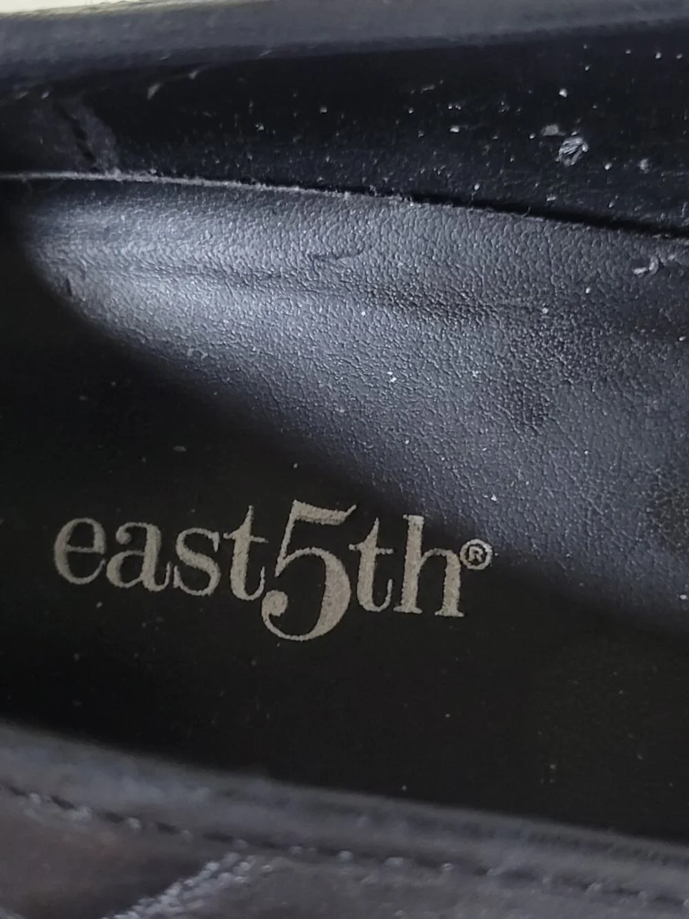 East 5th Black Leather Mary Jane Pumps  [Item #SP11]
